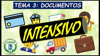 INTENSIVO PERMISO B  TEMA 3 DOCUMENTOS [upl. by Zile]