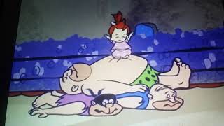 The Flintstones clip Pebbles vs the wrestlers [upl. by Ytissahc]