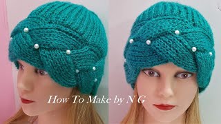 easy girls cap new design woolen cap topi ka design ladies scarf capwoolen topi örme şapkalar [upl. by Bumgardner806]