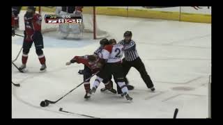 ECHL fight  Ben Wilson vs Brian Nugent 112214 [upl. by Ashlen]