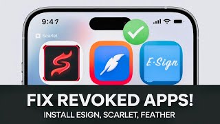 Install ESign Scarlet amp Feather on iOS  Fix Revoked Apps amp Install IPA Files on iPhone amp iPad [upl. by Annhoj307]