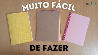 As 3 Formas Mais Fáceis de Fazer um Caderno [upl. by Yeleen]