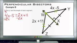 Perpendicular Bisectors Examples Basic Geometry Concepts [upl. by Guzel]