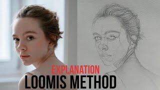 How to draw a portrait using Loomis method [upl. by Season]