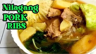 HOW TO MAKE THE EASIEST PORK RIBS NILAGA RECIPE I ANG SARAP GRABE [upl. by Htenek]