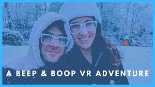 Beep and Boop Paint and Play in the Snow VR180 Vlog [upl. by Jadda294]