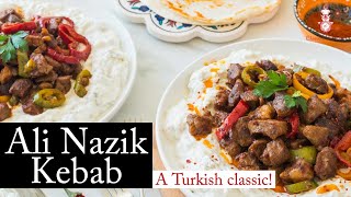 Turkish Ali Nazik Kebab  Gazianteps Delicious Recipe [upl. by Aderfla]