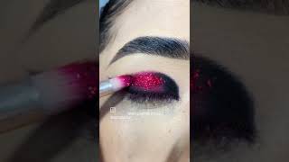 🖤❤️ mix mix Amezing eye makeup look youtubeshort makeup Red with black eye makeup look 🥰🥰 [upl. by Chenay]