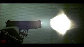 357 SIG SIG 125gr VCrown JHP muzzle flash [upl. by Skcirdnek]