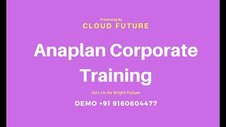 Anaplan Tutorial Anaplan Tutorail for Beginners  Anaplan Training  Anaplan Training in Telugu [upl. by Johna223]