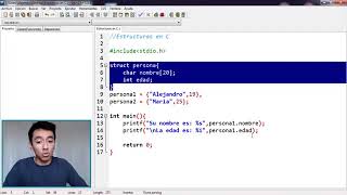 El primer programa en C usando Estructuras [upl. by Ylelhsa]