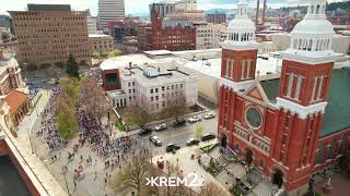 What Bloomsday 2022 looked like from the KREM 2 Drone [upl. by Costanzia]