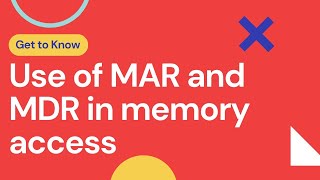 Use of MAR and MDR in memory access  Div  I  Group  08  COAA vitpune [upl. by Seymour]