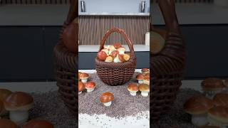 Mushroom Basket 🍄‍🟫 I’ve found the sweetest mushroom picking spot amauryguichon chocolate [upl. by Ytomit]