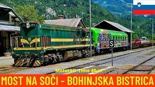 Motorail Train Cab Ride Most na Soči  Bohinjska Bistrica Slovenian Railways train drivers view 4K [upl. by Atekal]