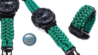 How to Make a Paracord Watch Band  DIY Paracord Watch Strap Snake Knot Fast and Easy [upl. by Mitinger]