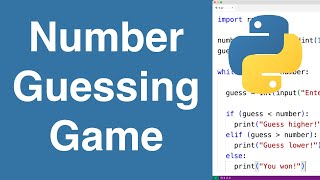 Number Guessing Game  Python Example [upl. by Burris]