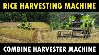 Rice Harvesting  Combine Harvester Machine  Rice Harvester Machine  Paddy Harvester Machine [upl. by Nitfa752]