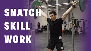 Snatch Skill Work  Drop Snatch Pause Overhead Squat [upl. by Llehcal158]