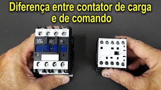 Diferença entre contator de carga e de comando [upl. by Ardnohsal]