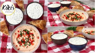 Schnelle Dips Grillen  Meze  Paprikadip und körniger Frischkäse Dip  Vorspeisen Platte [upl. by Teak]