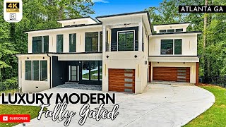 Indulge in this NEW Modern Luxury MASTERPIECE  Gated amp NO HOA  Atlanta Homes For Sale [upl. by Aicenaj]