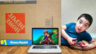 I Mailed My Little Brother In A Cardboard Box amp He Played Fortnite While Getting Mailed [upl. by Sandstrom]