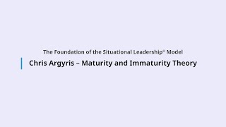 Chris Argyris Maturity and Immaturity Theory [upl. by Aelam]