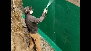 RubRWall Waterproofing Spray Application [upl. by Leonerd]