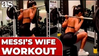 MESSIS WIFE takes the internet by storm with her INTENSE GYM TRAINING sessions [upl. by Zap131]