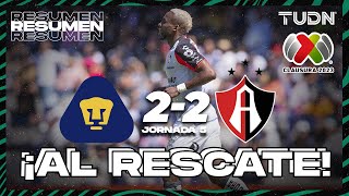 Resumen y goles  Pumas 22 Atlas  Liga Mx  CL2023 J5  TUDN [upl. by Amihc]