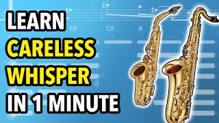 Careless Whisper Sax Tutorial  Saxplained [upl. by Rudolf801]