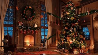 Christmas Music Ambience with Instrumental Christmas Music amp Crackling Fireplace [upl. by Hank]