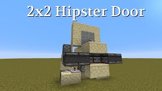 How to make a 2x2 Hipster Door in Minecraft [upl. by Sibbie45]