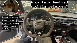 Alcantara LENKRAD richtig reinigenpflegen Tutorial Mein Wundermittel gegen die Verschmutzung [upl. by Legra]