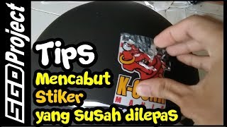 Cara melepas stiker yang susah dicabut dan Cara menghilangkan bekas lem stiker [upl. by Taddeo766]