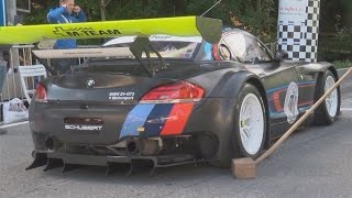 Hillclimb Monster BMW Z4 GT3 600HP with open exhaust René Aeberhardt full Onboard Gurnigel 2015 [upl. by Lynsey]