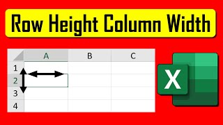 How to Change Row Height and Column Width in Excel [upl. by Milman968]