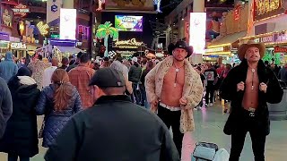 Fremont Street Las Vegas at night 4K [upl. by Eiduj]