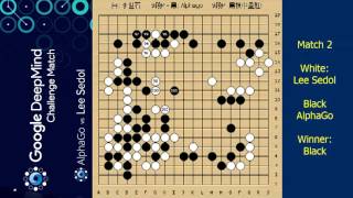 AlphaGo vs Lee Sedol Match 2 Go ReplayGoogle DeepMind Challenge Match [upl. by Deidre]