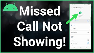 Missed Call Notification Not Showing On Android [upl. by Azelea]