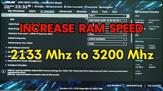 How to change RAM speed in BIOS  Enable XMP on Asus BIOS [upl. by Purdum585]