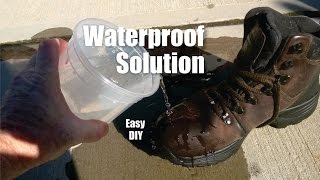 DIY easy to make waterproof solution for leather canvas and almost any material [upl. by Georglana809]