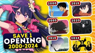 🎵 Save One Anime OPENING for each YEAR 🔥 2000  2024 🔍 Anime Quiz [upl. by Enajharas]