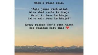 Agle Janam Vich Allah  B Praak  WhatsApp Status  Instagram Reels [upl. by Berlin]