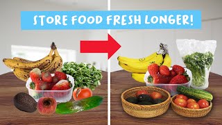 13 USEFUL TIPS On Keeping Fruits amp Veggies Fresh Longer [upl. by Nyrrek]