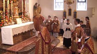 3 Februar  Pontifikalamt mit Erteilung der Niederen Weihen im tridentinischen Ritus [upl. by Patrizius]