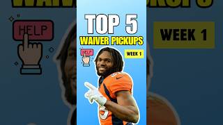 Top 5 MUST ADD Waiver Wire Pickups for Week 1 in 2024 Fantasy Football 🔥 [upl. by Marillin483]