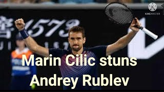 Marin Cilic beats Andrey Rublev  Jannik Sinner Daniil Medvedev amp Stefanos Tsitsipas wins [upl. by Jennilee498]