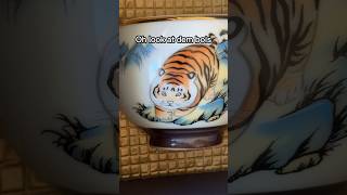 FAT TIGER TEACUPS 🐯 tea tiger ohlawdhecomin jessesteahouse teacup chinese gongfutea [upl. by Bryn]